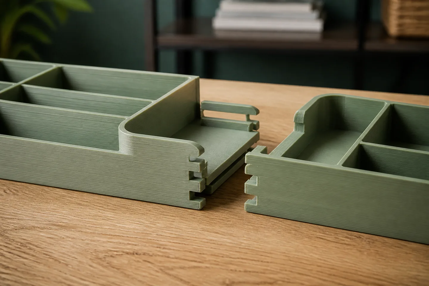 Detail der gedruckten Wände und Steckverbindung eines Organizers