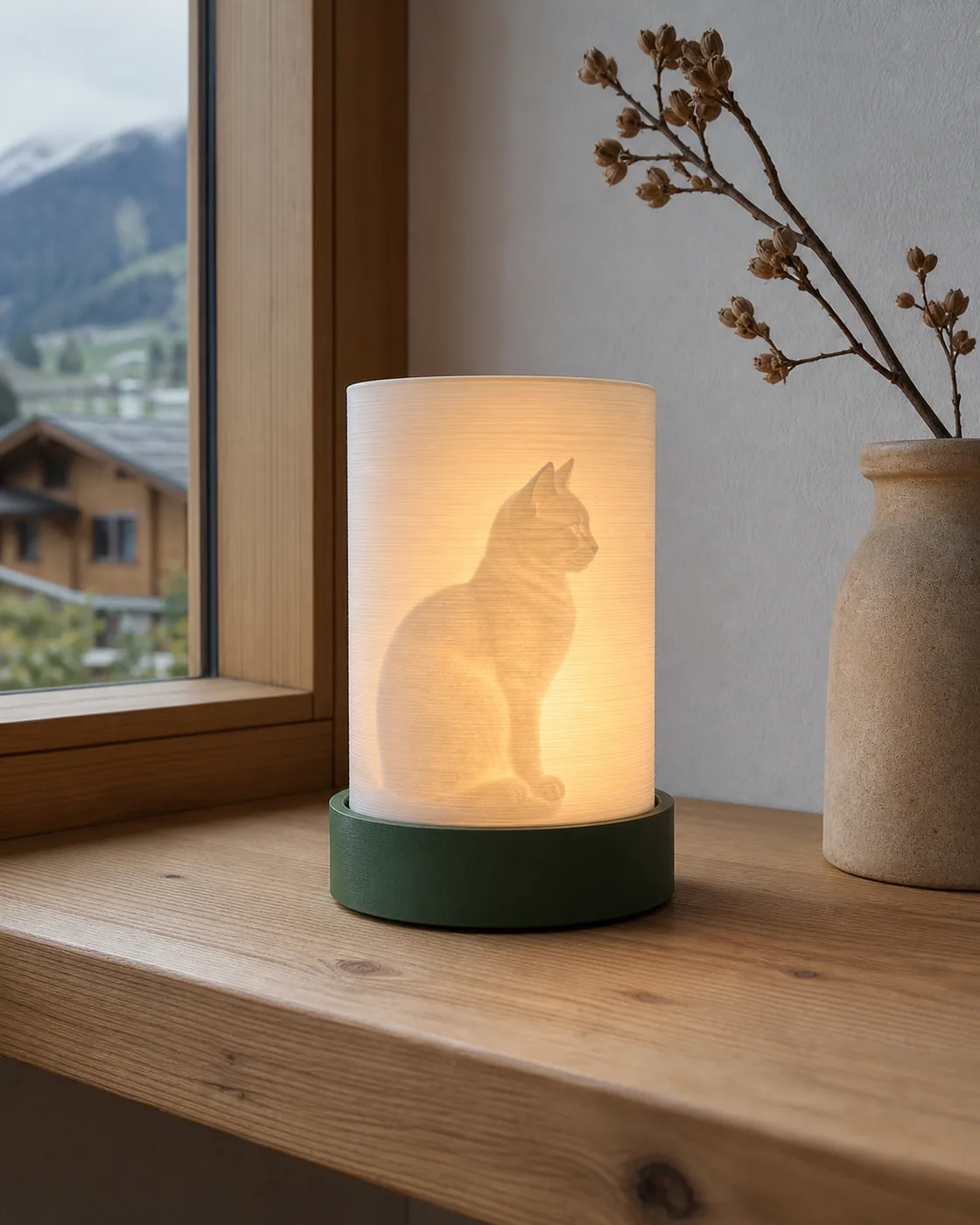Warm leuchtende Erinnerungslampe mit Tiermotiv