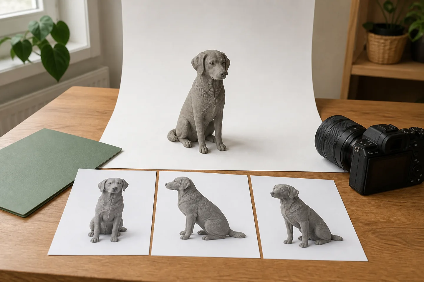 Sorgfältiger Fotoaufbau für eine persönliche 3D-Druckvorlage