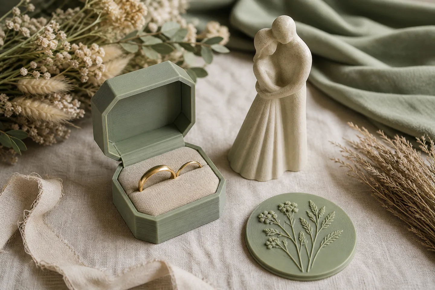 Ringbox und Cake Topper für Hochzeit und Verlobung