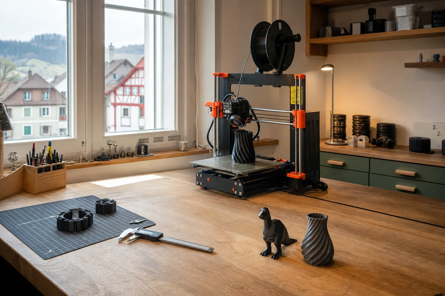 Authentische kleine 3D-Druckwerkstatt in Herisau